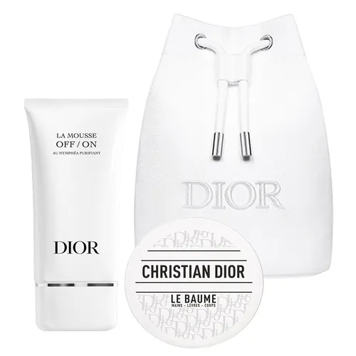 Set Sữa Rửa Mặt + Kem Dưỡng Da Tay Dior La Mousse Mini Gift Set 2 Món (Kèm Túi)