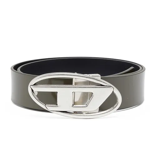 Thắt lưng Diesel - Thắt Lưng Nam Diesel B-1DR Rev II Reversible Belt In Matte And Shiny Leather X09812P6367H5064 Màu Xanh Olive Size 90 - Vua Hàng Hiệu