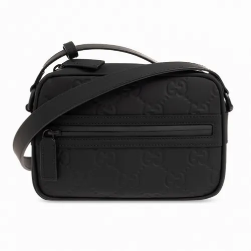 Túi Đeo Chéo Nam Gucci GG Black Leather Shoulderbag ‎771321 Màu Đen - Túi xách - Vua Hàng Hiệu