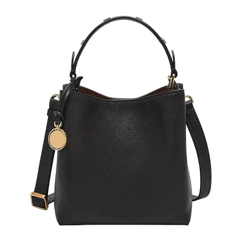 Fossil - Túi Đeo Chéo Nữ Fossil Jessie Leather Small Bucket Crossbody Bag ZB11002001 Màu Đen - Vua Hàng Hiệu