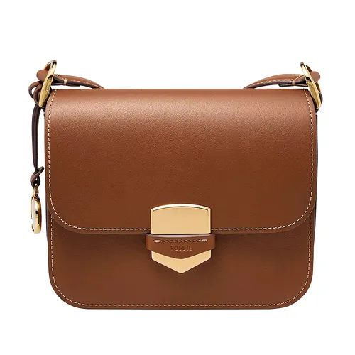 Túi Đeo Chéo Nữ Fossil Lennox Leather Crossbody Bag ZB1924200 Màu Nâu - Túi xách - Vua Hàng Hiệu