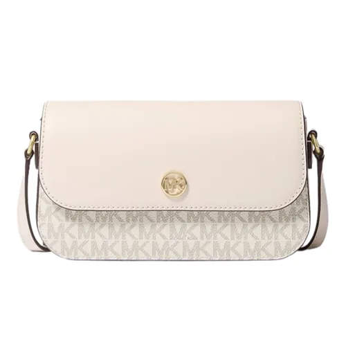 Túi Đeo Chéo Nữ Michael Kors MK Jet Set Travel Small Pebbled Leather Crossbody Bag Màu Be