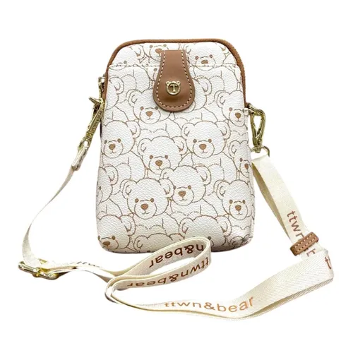 Túi Đeo Chéo Nữ TTWN BEAR TT2358 Màu Nâu Trắng