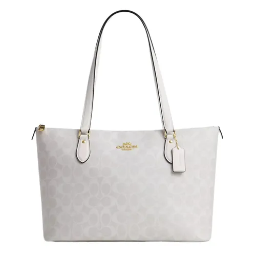 Túi Đeo Vai Nữ Coach Gallery Tote Bag In Signature CS187 Màu Trắng - Túi xách - Vua Hàng Hiệu
