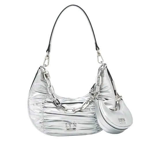 Túi Đeo Vai Nữ Lyn Diva Nylon Shoulder Bags LL24FBF224 Màu Bạc