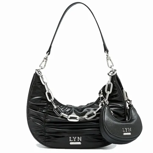 Túi Đeo Vai Nữ Lyn Diva Nylon Shoulder Bags LL24FBF224 Màu Đen