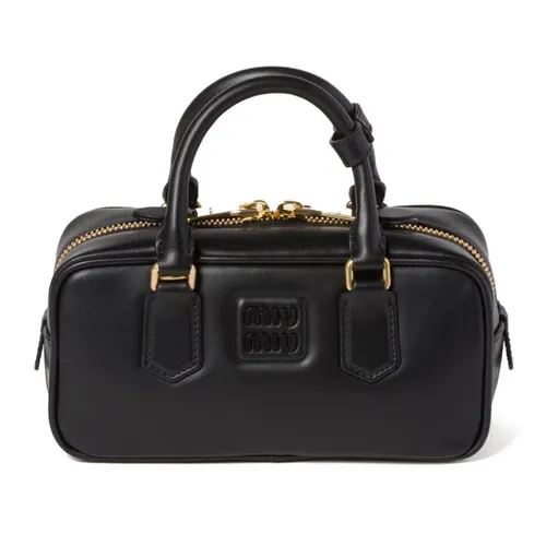Túi xách - Túi Xách Nữ Miu Miu S Ampio Arcadie Leather Bag Màu Đen - Vua Hàng Hiệu