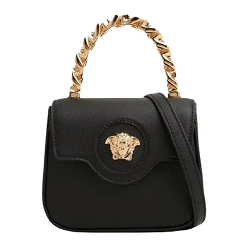 Túi Xách Tay Nữ Versace Medusa In Black Leather 1003016 DVIT2T IT 1B00V Màu Đen