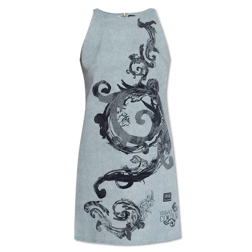Váy Suông Versace Jeans Couture Blue Denim Dress 76HAO99P ES110ENZ 904 Màu Xanh Denim Size 38 - Thời trang - Vua Hàng Hiệu
