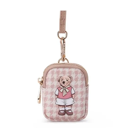 Ví Đựng Tai Nghe Nữ TTWN BEAR TT2531 Caro Màu Hồng