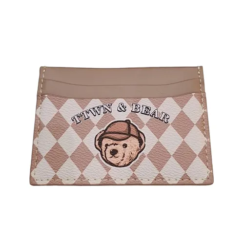Ví Đựng Thẻ Nữ TTWN BEAR TT2461 Caro Màu Hồng