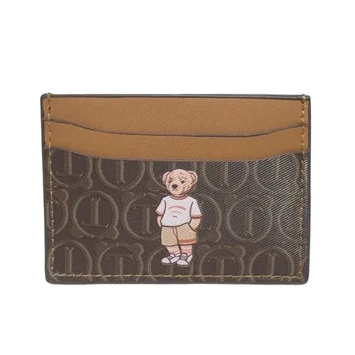 Ví Đựng Thẻ Nữ TTWN BEAR TT2461 Logo Chữ Màu Nâu