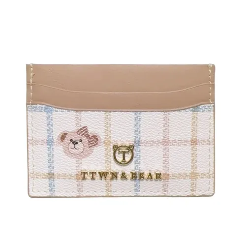 Ví Đựng Thẻ Nữ TTWN BEAR TT2461 TT2487 Màu Trắng Kẻ