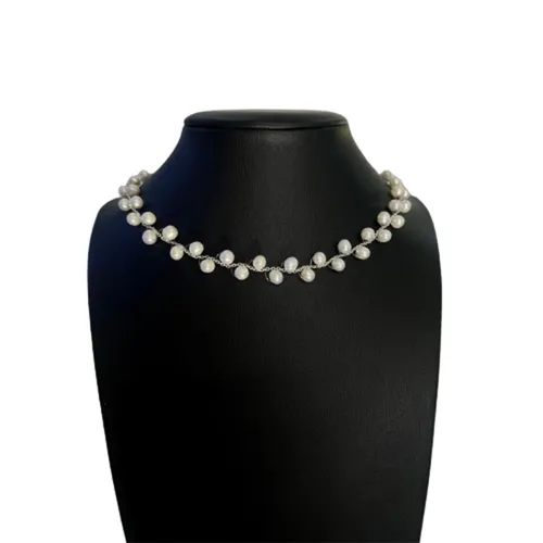 Vòng Cổ Ngọc Trai Minh Hà Pearl Jewelry Dây Bạc - Viên Ngọc 5-6mm Màu Trắng - Trang sức - Vua Hàng Hiệu