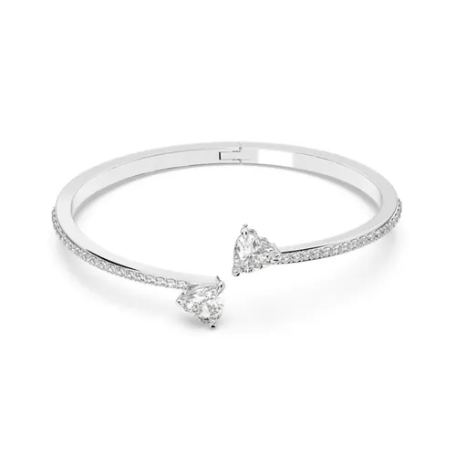 Vòng Đeo Tay Nữ Swarovski Mesmera Bangle Heart White Rhodium Plated 5535289 Màu Bạc