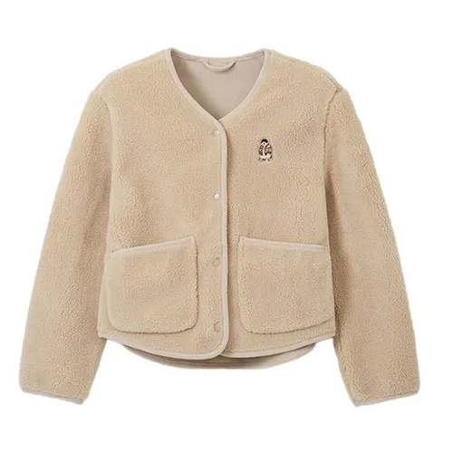 Spao Nữ - Áo Khoác Lông Spao Dumble SPFZE4VG41-BG Màu Be - Vua Hàng Hiệu