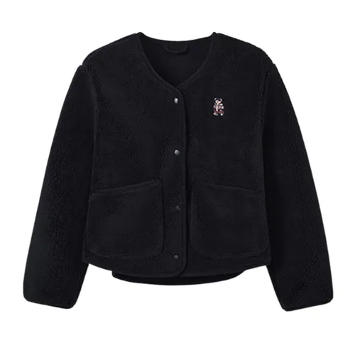 Spao Nữ - Áo Khoác Lông Spao Dumble SPFZE4VG41-BK Màu Đen - Vua Hàng Hiệu