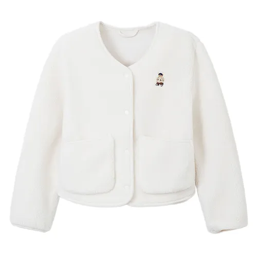 Spao Nữ - Áo Khoác Lông Spao Dumble SPFZE4VG41-IV Màu Trắng Kem - Vua Hàng Hiệu