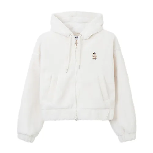 Spao - Áo Khoác Lông Spao Dumble Zip Up SPFZE4VG42-IV Màu Trắng Kem - Vua Hàng Hiệu
