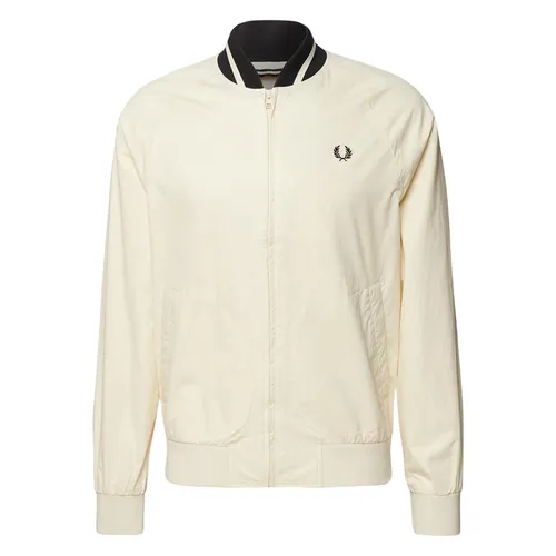 Thời trang Fred Perry - Áo Khoác Nam Fred Perry Bomberjacke Mit Label-Stitching In Offwhite L5530-560 Màu Trắng Kem Size XS - Vua Hàng Hiệu