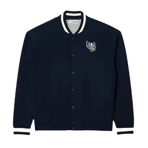 Lacoste Áo khoác Vải cao cấp Mỹ - Áo Khoác Nam Lacoste Men's Varsity Water-Repellent Golf Windbreaker SH2925-HHW Màu Xanh Navy Size 4 - Vua Hàng Hiệu