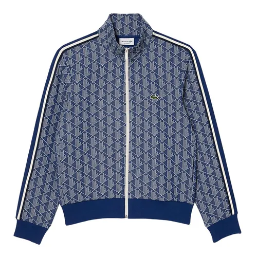 Áo Khoác Nam Lacoste Monogram Zip-Up Sweatshirt SH1368 - QIE Màu Xanh Navy Size 4 - Thời trang - Vua Hàng Hiệu