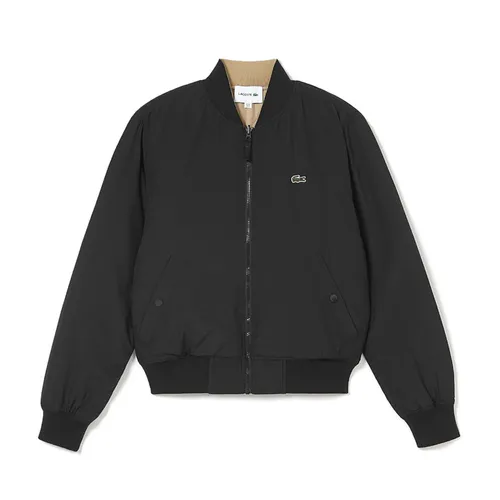 Lacoste Áo khoác Vải cao cấp Mỹ - Áo Khoác Nam Lacoste Reversible Stand-Up Collar Bomber Jacket BH4473-CMB Màu Đen Size 52 - Vua Hàng Hiệu