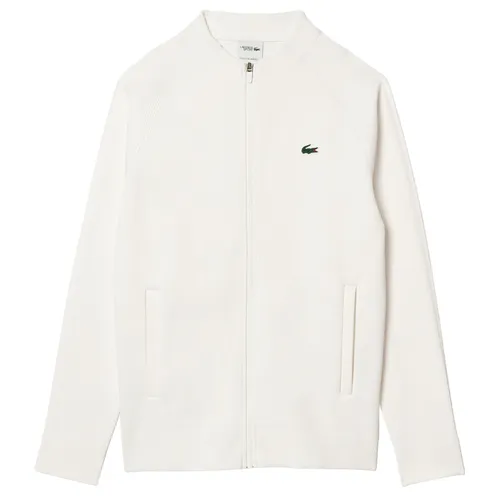 Áo Khoác Nỉ Nam Lacoste Tennis X Novak Djokovic Zip Up Jacket SH7541-001 Màu Trắng Size 3