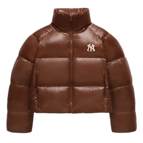 Áo Khoác Nữ MLB Women's Crop Glossy Curve Padding New York Yankees 3FDJB2046-50BRD Màu Nâu - Thời trang - Vua Hàng Hiệu