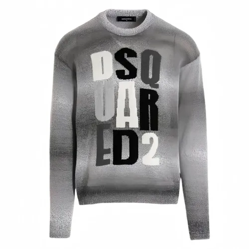 Áo Len Nam Dsquared2 S74HA1316S18187962 Màu Ghi Đen Size XS