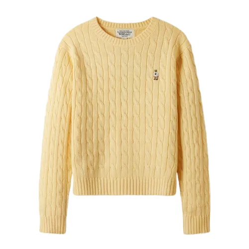 Áo Len Nữ WHOAU Steve Cable R-neck Pull Over WHKAE4901F Màu Vàng Size S - Thời trang - Vua Hàng Hiệu