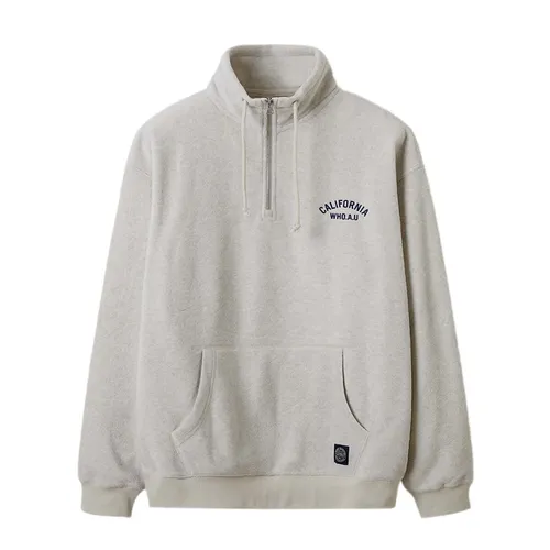 WHOAU Xám - Áo Nỉ Sweater WHOAU Fleece Pocket Half Zip-up WHMAE4V31U-OM Màu Xám Size L - Vua Hàng Hiệu