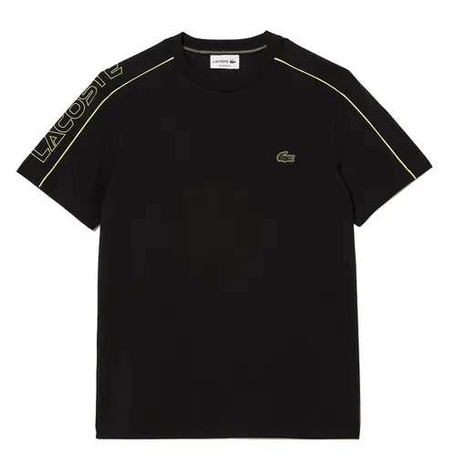 Áo Phông Nam Lacoste Regular Fit Technical Piqué Print T-Shirt TH1411 - 6VT Màu Đen Size 4