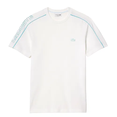 Áo Phông Nam Lacoste Regular Fit Technical Piqué Print T-Shirt TH1411 - RI6 Màu Trắng Size 4