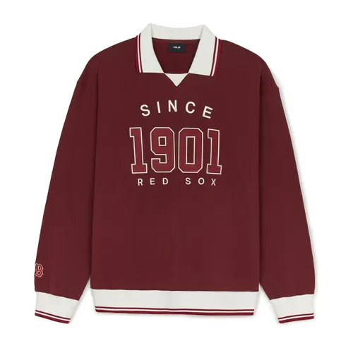 Áo Polo MLB Varsity Over Fit Polo Sweatshirts Boston Redsox 3AMTV0844-43BDS Màu Đỏ