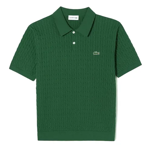 Áo Polo Nam Lacoste Cable Polo Shirt TH0378-78S Màu Xanh Lá Size 3 - Thời trang - Vua Hàng Hiệu