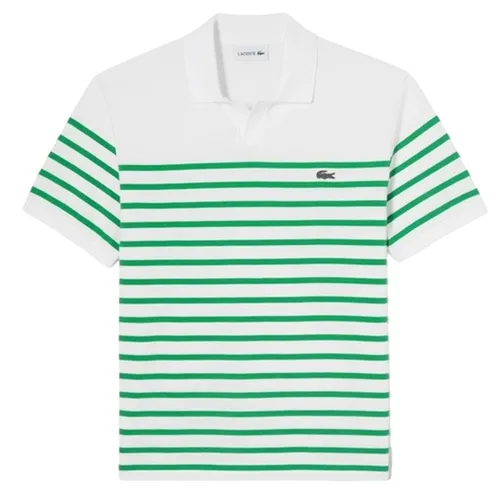 Thời trang - Áo Polo Nam Lacoste Men's Open Collar Marine Stripe PH286E-54G UYX Màu Trắng Kẻ Xanh Size 4 - Vua Hàng Hiệu