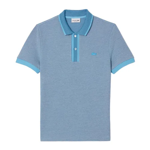 Áo Polo Nam Lacoste Regular Fit Caviar Piqué PH7359-IPK Màu Xanh Blue Size 4