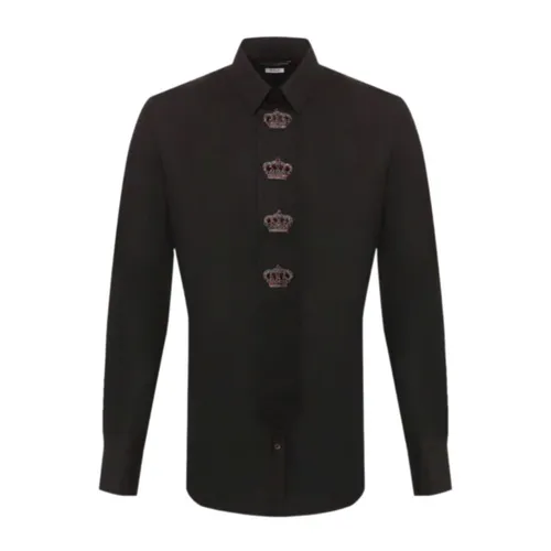 Dolce & Gabbana Đen Áo sơ mi - Áo Sơ Mi Nam Dolce & Gabbana D&G Shirt G5HH6Z GEM00 Màu Đen Size 38 - Vua Hàng Hiệu