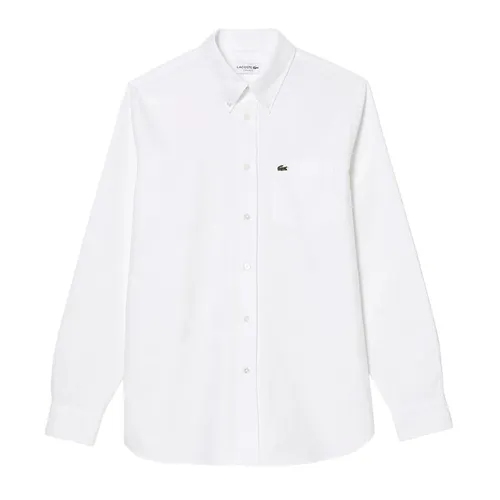 Áo Sơ Mi Nam Lacoste Regular Fit Oxford Cotton Shirt CH2979 001 Màu Trắng Size 38