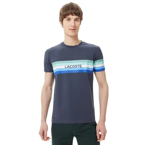 Thời trang - Áo Thun Nam Lacoste Men's Slim Fit Crew Neck Printed T-Shirt TH0309 - 09L Màu Xanh Navy Size 4 - Vua Hàng Hiệu