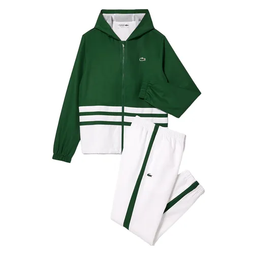 Lacoste Trắng Phối Xanh Lá - Bộ Thể Thao Nam Lacoste Regular Fit Long Sleeve Tracksuit WH7566-LXK Màu Trắng Phối Xanh Lá Size 3 - Vua Hàng Hiệu