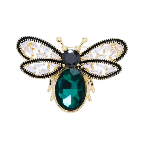 Cài Áo Nữ Kya Jewel Bee Xinh Xắn BR4560-X Màu Đen Xanh