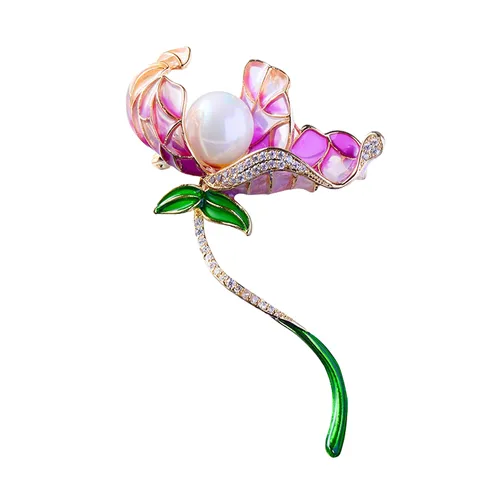 Cài Áo Nữ Kya Jewel Nhành Hoa BR672 Màu Tím