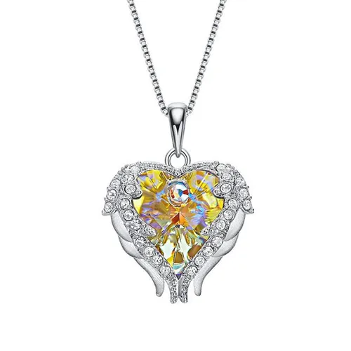 Dây Chuyền Lili Jewelry Hình Trái Tim Đính Pha Lê Swarovski LILI_972812 Màu Vàng