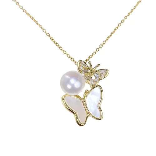 Trang sức Ngọc trai - Dây Chuyền Nữ Kya Jewel Dancing Pearl Butterfly PN32 Màu Trắng Ngà - Vua Hàng Hiệu