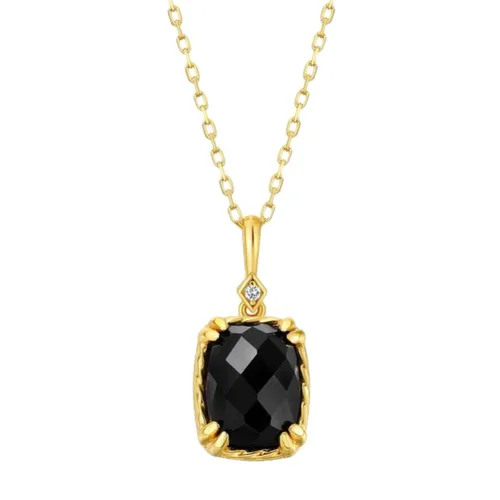 Dây Chuyền Nữ LiLi Jewelry Đính Đá Mã Não LILI_251787 Màu Vàng Đen - Trang sức - Vua Hàng Hiệu