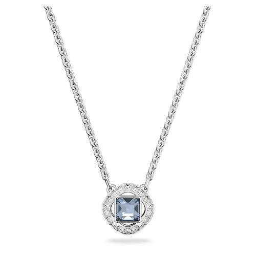 Dây Chuyền Nữ Swarovski Una Angelic Necklace Square Cut, Blue, Rhodium Plated 5662142 Màu Bạc/Xanh - Trang sức - Vua Hàng Hiệu
