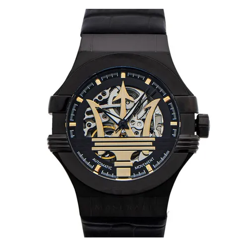 Đồng Hồ Nam Maserati Potenza Skeleton Dial Black Leather R8821108027 Màu Đen - Đồng hồ - Vua Hàng Hiệu