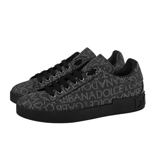 Giày Sneaker Nam Dolce & Gabbana D&G Logo CS1772 AN237 8B969 Màu Đen Size 6